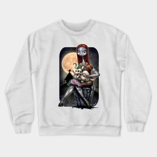 girl and her dog Crewneck Sweatshirt